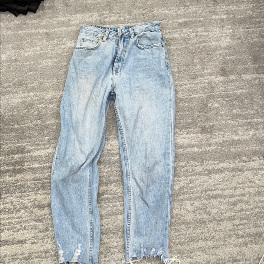 KSUBI frayed bottom blue jeans size 27